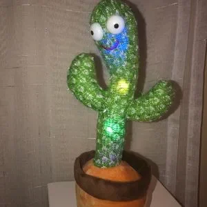 Dancing Cactus Plush Toy Electronic Recording Shake With Song Green